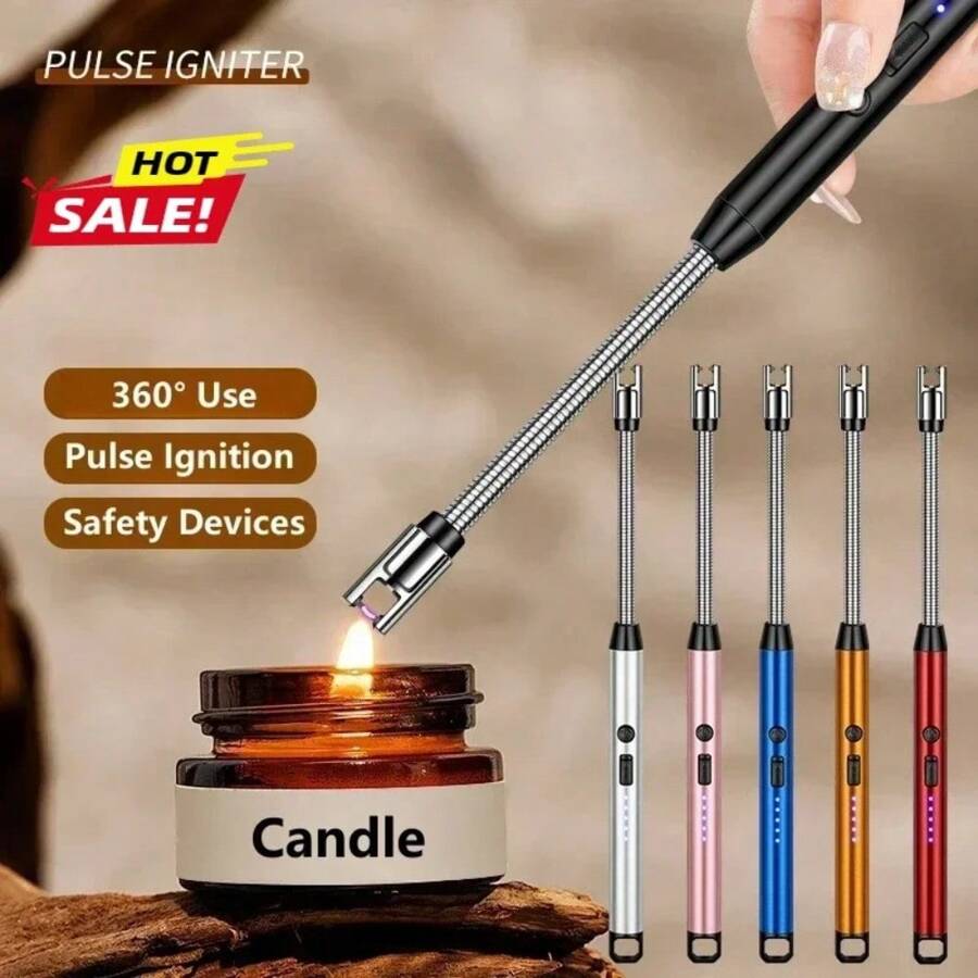 360° Gebruik Lange Slang Elektrische USB Boog Aansteker Thuis Kaars