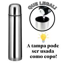 1 Liter Stainless Steel Thermal Water Bottle For Gym With Leak-Proof Click Lid - 模型 - 查看 3
