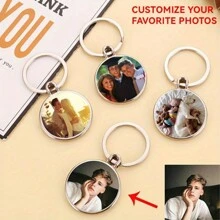 Personalisierter beidseitiger Foto-Schlüsselanhänger aus Metall, Geschenk für Schwester, Familie, Haustiere, Weihnachten, Abschluss