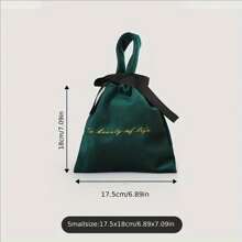 1pc Deluxe Velvet Embroidered Drawstring Pouch - Elegant Cosmetic And Trinket Storage Bag, Matte Finish, Suitable For Any Room, Gift Packaging Valentine's Day