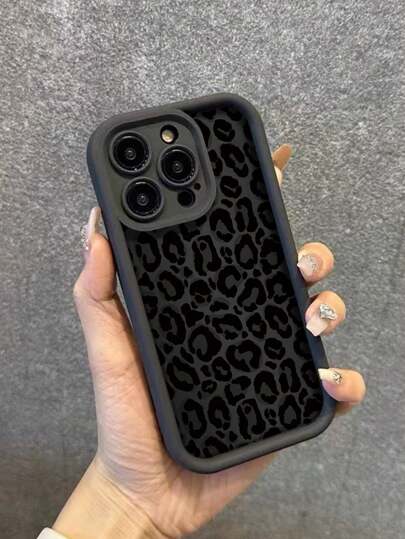 豹纹彩绘高端纹理凹槽防摔保护手机壳适用于 15，糖果色防摔创意手机壳适用于 XR/7/8、 15 Pro Max、Apple 13/14、A12 4G、A13 4G、A51 4G、A14 11 Lite、S23 超防水防震防刮