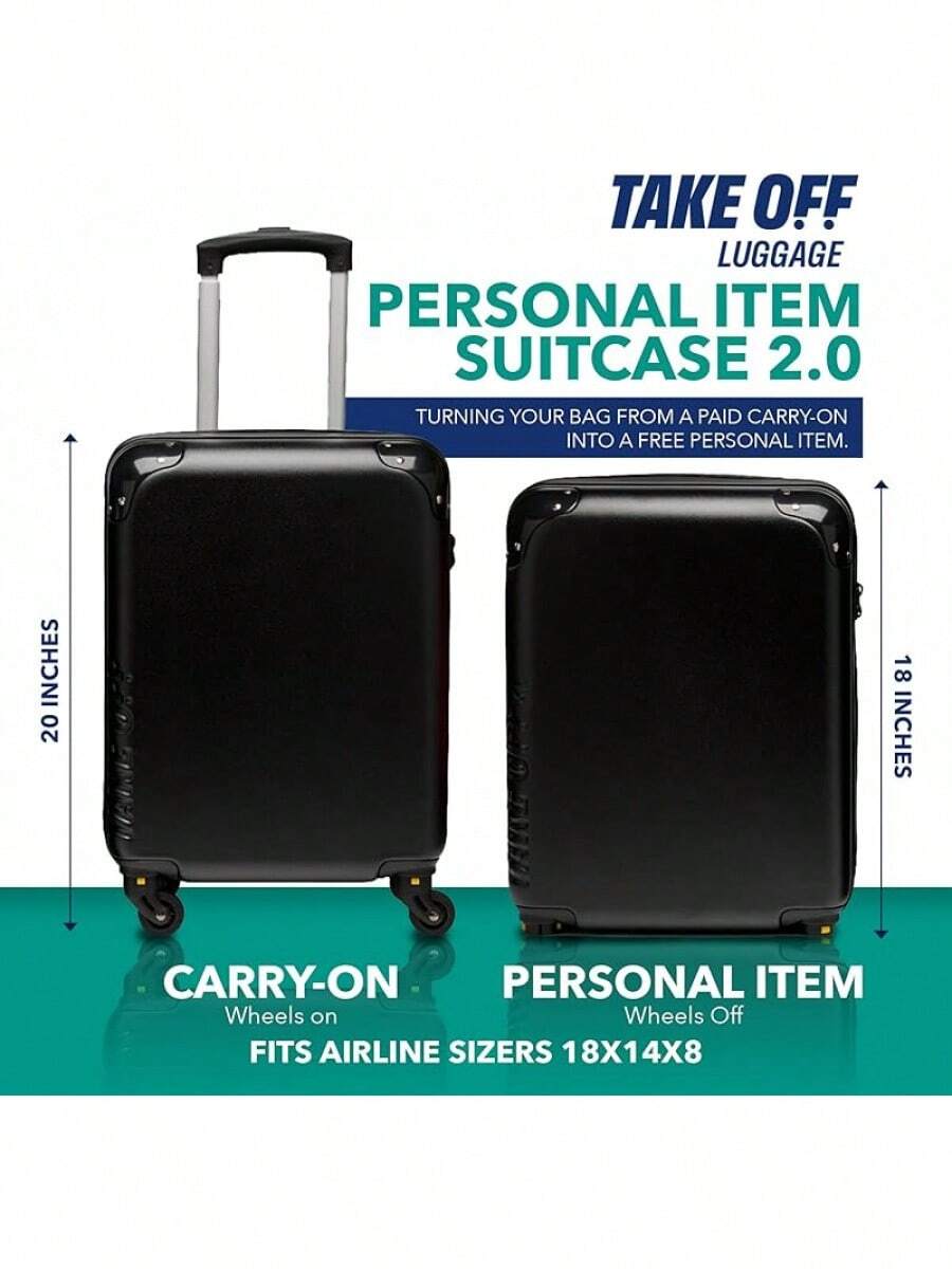 Take OFF Luggage 18 Inch Personal Item Suitcase 2.0 With Removable
