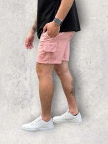 Kit 3 Cargo Bermuda Shorts In Premium Linen - 淺粉色 - 查看 2