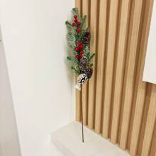 Artificial Christmas Red Berries Bubbles Pick Christmas Holly W/Walnuts 29/31/63CM Decorations - 紅綠63cm - 查看 4