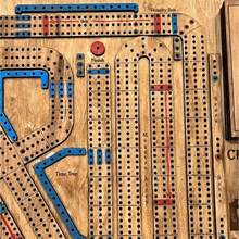 Cribbage Wars Game Board Game, War Game, Wooden Cribbage Board Game Set With Built-In Cribbage Pegs Storage Box (1 Piece) - 1個 - 查看 4