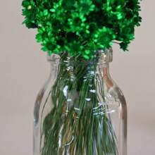 Mini Glass Vase With Dark Green Everlasting Foliage - Màu xanh lá cây đậm - Xem 4