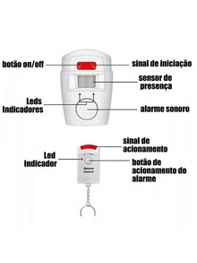 Residential Alarm Kit Remote Control Presence Sensor High Quality - trắng - Xem 8