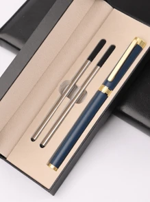 [Customized] High Quality Business Office Ball Pen Set In Gift Box, Includes 2 Refills, Daily Writing, Signing, Gifting For Father's Day, Thanksgiving, Christmas, Birthday, Friends, Relatives, Leaders, Colleagues Back To School