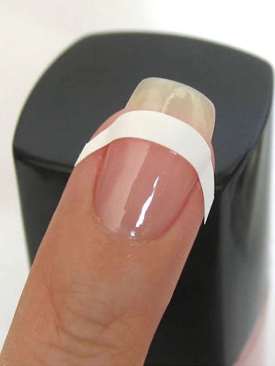 3pcs/144pcs French Style Nail Art Stickers With Striped Guidelines, DIY Nail Decoration Template Tools. Easy To Use And Remove. Suitable For Professional Salon And Home Use.,Nail Supplies,Nail Tools,Nail Art Tools,Back To School,Nails,Nail Tools For Press On Nails - White - View 1