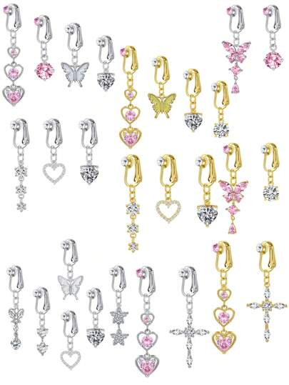 CIZME 假肚脐环 夹式肚脐环 假肚脐穿孔 假耳环 假肚脐穿孔