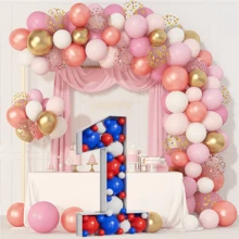 1 Khung trang trí đa chức năng, Số Ả Rập 0-9, Nền xốp DIY 27,55 inch - Rất thích hợp cho tiệc sinh nhật/cô dâu/tiệc ngày lễ, Khung bóng bay mô hình kỹ thuật số trang trí tại chỗ - Nhiều màu - Xem 10