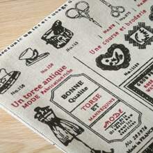 1 mảnh vải lanh in, vật liệu may vá và chần bông tự làm cho vải bọc ghế sofa, bàn, rèm cửa, túi đựng đệm, vỏ bọc đồ nội thất - 100x148cm - Xem 2