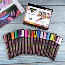 12/18/24 Bộ bút dạ Acrylic màu chống thấm nước thích hợp để tô màu Graffiti DIY vẽ thiệp an toàn và phù hợp cho học sinh người lớn nghệ sĩ mới bắt đầu - Nhiều màu - Xem 4