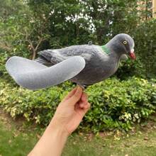 Hunting Lure - Flocked Realistic Pigeon Decoy Model With Wings Rotating By Wind Power, Outdoor Pigeon Decoration - Multicolor - View 6