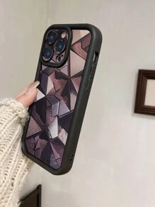 1个几何图案微孔设计保护壳，防震，黑色，兼容 11 Pro Max/12 Pro Max/13 Pro Max/14 Pro Max/15 Pro Max/ 16 Plus/ 16 Pro Max，兼容Galaxy A55/Galaxy A15/Galaxy S24 Ultra，兼容Redmi、OPPO、Realme、vivo、Infinix、Honor、MOTO、、，国际版，非国内版。 - 黑色 - View 2