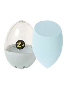 Z+ 1 bộ mút trang điểm dùng ướt và khô (có hộp đựng), không phải mủ cao su, có thể tái sử dụng và giặt được, dùng để tán phấn, dạng lỏng, cố định lớp trang điểm nhẹ nhàng, giúp tránh tình trạng lớp phủ không đều, phù hợp cho cả nam và nữ, phụ kiện thiết yếu hàng ngày và du lịch - Màu xanh bụi bặm - Xem 3