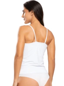 Kit 3 Women's T-Shirt Second Skin Comfort Thin Strap Casual T-Shirt Without Brand Tank Top - 乾枯玫瑰色 - 查看 3