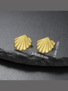 2 chiếc khuyên tai đính đá hình giọt nước bằng thép không gỉ mạ vàng 18K cho nữ phong cách tiệc tùng quà tặng - giọt nước - Xem 3