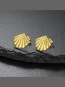 2 chiếc khuyên tai đính đá hình giọt nước bằng thép không gỉ mạ vàng 18K cho nữ phong cách tiệc tùng quà tặng - giọt nước - Xem 2