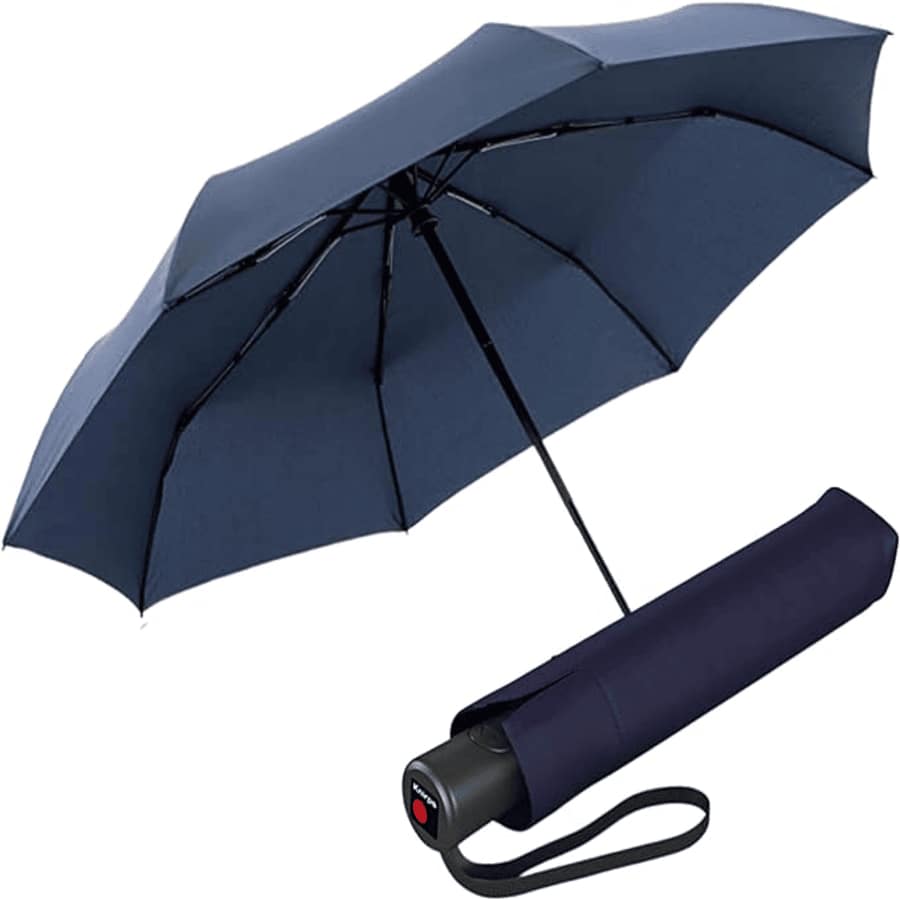 Knirps A.200 Medium Duomatic Automatic Open Close Rain Umbrella - Compact Windproof Umbrella For Rain - Travel Umbrella For Adults - 97cm Diameter Retractable Umbrella & Carrying Case - Màu xanh hải quân - Xem 1