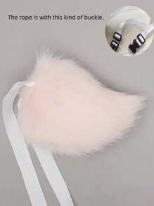 Cola esponjosa de conejo para adultos, accesorio de disfraz para fiestas - Multicolor - Ver 9