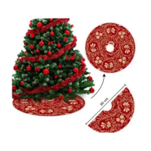 Christmas Tree Skirt Base Mat Decoration 60x60 - FSA-003 - 查看 2