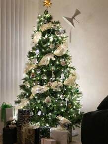 44 szt. - ozdoby świąteczne w kształcie kuli, srebrne i białe, zestaw ozdób świątecznych i kwiatów świątecznych do dekoracji choinki, nietłukące się, wiszące kule świąteczne do dekoracji domu na imprezę świąteczną