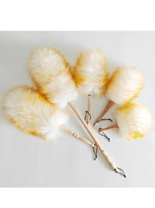 1 chổi phủi bụi bằng len cán gỗ - Chổi phủi bụi cầm tay, thích hợp cho gia đình và văn phòng, tuyệt vời để làm sạch đồ đạc, tường, giường và không gian sống - Chổi phủi bụi cầm tay không dùng điện. - Nhiều màu - Xem 10