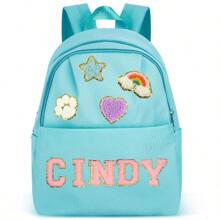 圣诞老人秘密礼物，个性化圣诞字母印花背包，旅行和露营背包 - 彩色 - 查看 6