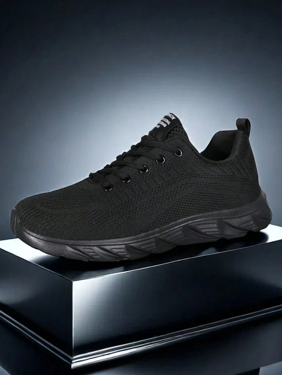 4 季男士大码休闲运动鞋 - 新款舒适透气网眼面料休闲步行鞋，时尚简约设计适合慢跑