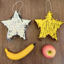 1 件迷你尺寸圣诞箔纸装饰，金色/银色/玫瑰红（亮红色），星星图案，可用于性别揭晓派对、圣诞礼物、圣诞餐桌装饰、斋月、迎婴派对、婚礼等场合。 - 金色 - 查看 5