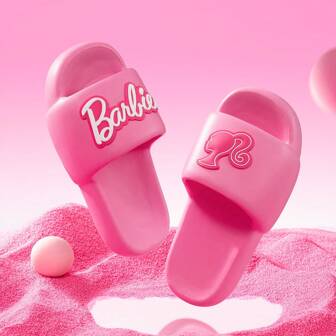  MINISO Badrumsrosa Hemtofflor,Sommartofflor för kvinnor, Halkfritt bad Duschhus Inomhus Mjuktofflor, Bekväm lätt strandsandal för kvinnor