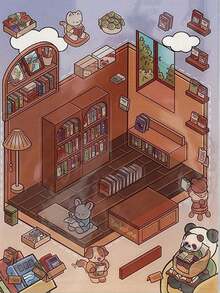 Self-Made Library, Sunshine Greenhouse Infeel.Me Open Series PET Stickers Cute Cartoon Planner DIY Scenery Decor Stickers - Multicolor - View 1