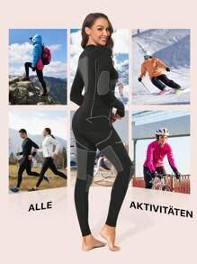 Ropa interior térmica para mujer Juego de camiseta y pantalón largo de capa base para clima frío