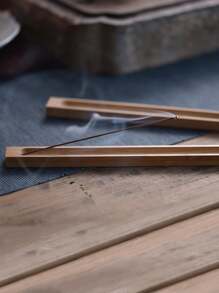 1pc Bamboo Incense Stick Holder Halloween,Spooky,Autumn,Festival,Holiday Christmas,Winter,Holiday,Festival - Multi Scents - View 2