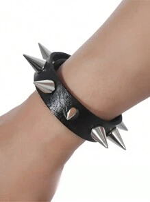 1pc/2pcs Punk Spiked Decor String Bracelet For Men For Daily Decoration.Set Punk Bracelets Spike Rivet Goth Black PU Leather Choker Bracelets For Women Chain Bangle Punk Pendant Jewelry Party Gift.Spiked Studded Bracelet Black Leather Rivet Punk Bracelet Cuff Wrap Bangle Snap Button Metal Wristband For Men Women. Sexy Lingerie, Sexy Pajamas, Babydoll Lingerie. Sexy Lingerie Accessories,Halloween,Christmas,Valentine's Day,For Dates,Party,Date