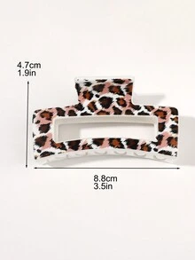 1 对豹纹方形发夹，时尚复古彩色家居浴室配件 - 彩色 - 查看 3