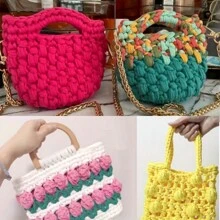Sợi len nhuộm màu cho áo phông, 300g/bộ, 109,36 yard, nhiều màu, polyester, sợi len ruy băng thủ công DIY - Thích hợp cho chăn, đệm, búp bê, gối trang trí, đồ dùng đan móc - Nhiều màu - Xem 7