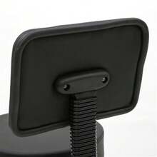 Round Shape Plastic Adjustable Salon Stool With Back Black - 黑色 - 查看 5