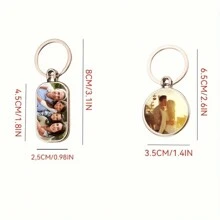 Personalisierter beidseitiger Foto-Schlüsselanhänger aus Metall, Geschenk für Schwester, Familie, Haustiere, Weihnachten, Abschluss