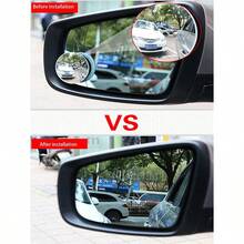 2 Gương tròn nhỏ, kính độ nét cao, gắn trên ô tô, có thể điều chỉnh xoay 360 độ, hỗ trợ quan sát điểm mù khi lùi xe - Nhiều màu - Xem 2