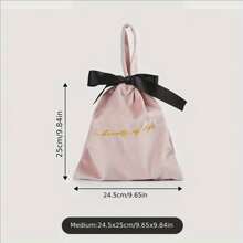 1pc Deluxe Velvet Embroidered Drawstring Pouch - Elegant Cosmetic And Trinket Storage Bag, Matte Finish, Suitable For Any Room, Gift Packaging Valentine's Day