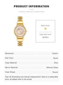 Anne Klein Gold Watches For Women With Gold-Tone Hands And Roman Numerals,Women's Bracelet Watch,AK/2158BHGB