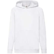 Fruit of the Loom Childrens Unisex Lightweight Hooded Sweatshirt / Hoodie (White) - White - View 1