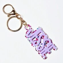 定制亚克力钥匙扣配件，个性化亚克力，用于日常装饰，适合任何场合，周年纪念礼物，家人和朋友聚会 - 彩色 - 查看 4