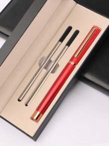 [Customized] High Quality Business Office Ball Pen Set In Gift Box, Includes 2 Refills, Daily Writing, Signing, Gifting For Father's Day, Thanksgiving, Christmas, Birthday, Friends, Relatives, Leaders, Colleagues Back To School