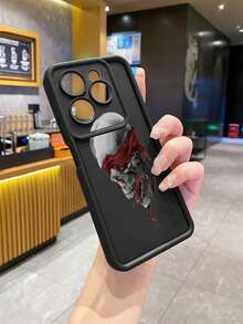 1 Ốp lưng điện thoại chống rơi có camera xương buộc dây tương thích với iPhone/Galaxy/Infinix/Redmi/OPPO/VIVO/Honor/Oneplus - màu đen - Xem 5