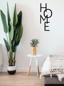 HELLOYOUNG 1个简约竖款“HOME”金属标牌，黑色，乔迁礼物，儿童房、客厅、卧室、露台或花园装饰，适合女性，家居装饰 - 黑色 - 查看 9