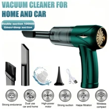 多功能干湿便携式吸尘器，带 LED 灯，集吹吸二合一功能于一身，吸力强劲，易于充电 手持式车载吸尘器 - 强劲吸力，适用于汽车、家庭和办公室清洁 - 轻松去除宠物毛发 强力手持式吸尘器 - 彩色 - 查看 16