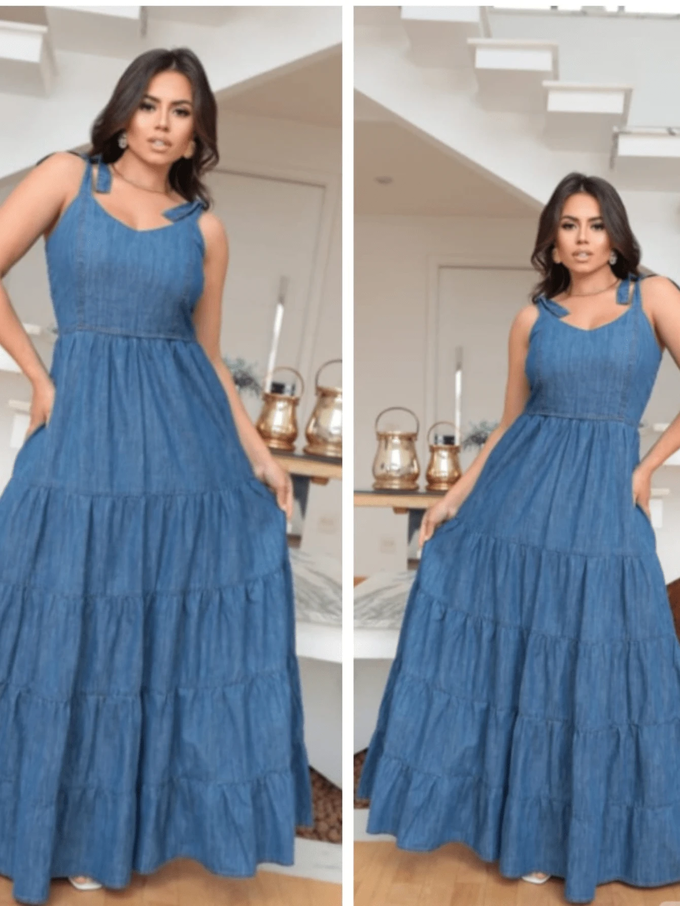 Denim Dress - Màu xanh lam - Xem 1